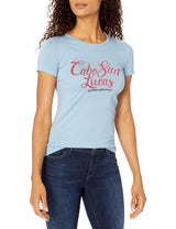 Marky G Apparel Women's Casual Short Sleeve Crewneck Tops Slim Fit T-Shirt With Cabo San Lucas Printed - Clementine Apparel
