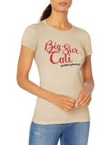 Marky G Apparel Women's Short Sleeve Crewneck Tops Slim Fit T-Shirt With Big Sur California Printed - Clementine Apparel