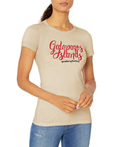 Marky G Apparel Women's Short Sleeve Crewneck Tops Slim Fit T-Shirt With Galapagos Islands Printed - Clementine Apparel
