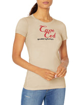 Marky G Apparel Women's Casual Short Sleeve Crewneck Tops Blouses Slim Fit T-Shirt With Cape Cod Printed - Clementine Apparel