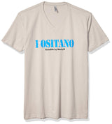 Marky G Apparel Men's Positano Graphic Printed Premium Tops Fitted Sueded Short Sleeve V-Neck T-Shirt - Clementine Apparel