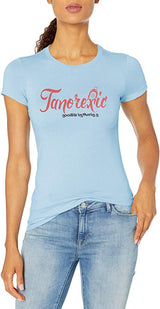 Marky G Apparel - Women's Casual Short Sleeve Crewneck Tops Slim Fit T-Shirt with Tanorexic Printed - Clementine Apparel