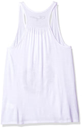 Clementine Women's Petite Plus Handbones Printed Flowy Racerback Tank Top - Clementine Apparel