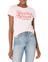Marky G Apparel Women's Casual Short Sleeve Crewneck Tops Slim Fit T-Shirt With Sanibel Island Printed - Clementine Apparel