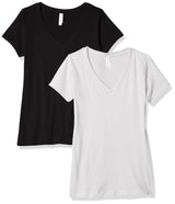 Clementine Women's Petite Plus Ideal V Neck Tee (Pack of 2) - Clementine Apparel