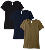 Clementine Women's Petite Plus Ideal V Neck Tee (Pack of 3) - Clementine Apparel