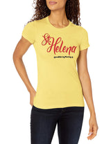 Marky G Apparel Women's Casual Short Sleeve Crewneck Tops Slim Fit T-Shirt With St. Helena Printed - Clementine Apparel