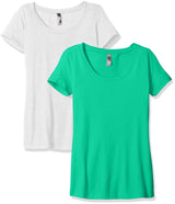 Clementine Women's Petite Plus Tri-Blend Scoop Neck Tee (Pack of 2) - Clementine Apparel