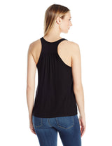 Clementine Women's Petite Plus Pineapple Skull Printed Flowy Racerback Tank - Clementine Apparel