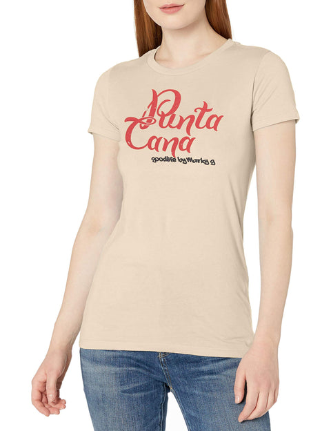 Marky G Apparel Women's Casual Short Sleeve Crewneck Tops Slim Fit T-Shirt With Punta Cana Printed - Clementine Apparel