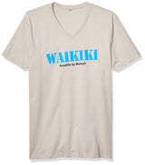 Marky G Apparel Men's Cayman Islands Graphic Printed Premium Tops Fitted Sueded Short Sleeve V-Neck T-Shirt - Clementine Apparel