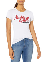 Marky G Apparel Women's Short Sleeve Crewneck Tops Slim Fit T-Shirt With Monterosso Al Mare Printed - Clementine Apparel