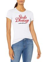 Marky G Apparel Women's Casual Short Sleeve Crewneck Tops Slim Fit T-Shirt With Santo Domingo Printed - Clementine Apparel