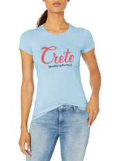 Marky G Apparel Women's Casual Short Sleeve Crewneck Tops Blouses Slim Fit T-Shirt With Creates Printed - Clementine Apparel