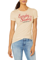 Marky G Apparel Women's Casual Short Sleeve Crewneck Tops Slim Fit T-Shirt With Nice Graphic Printed - Clementine Apparel