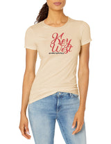 Marky G Apparel Women's Casual Short Sleeve Crewneck Tops Blouses Slim Fit T-Shirt With Key West Printed - Clementine Apparel