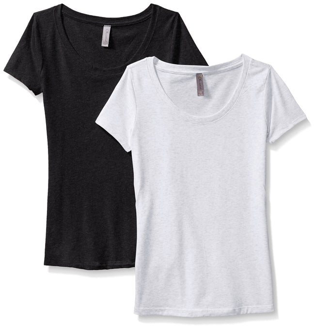 Clementine Women's Tri-Blend Scoop Neck Tee(Pack of 2) - Clementine Apparel
