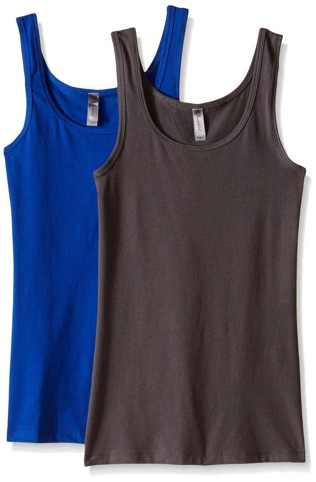 Clementine Women's 2x1 Rib Tank Top (Pack of 2) - Clementine Apparel