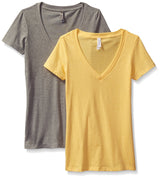 Clementine Women's Deep V-Neck Tee (Pack of 2) - Clementine Apparel