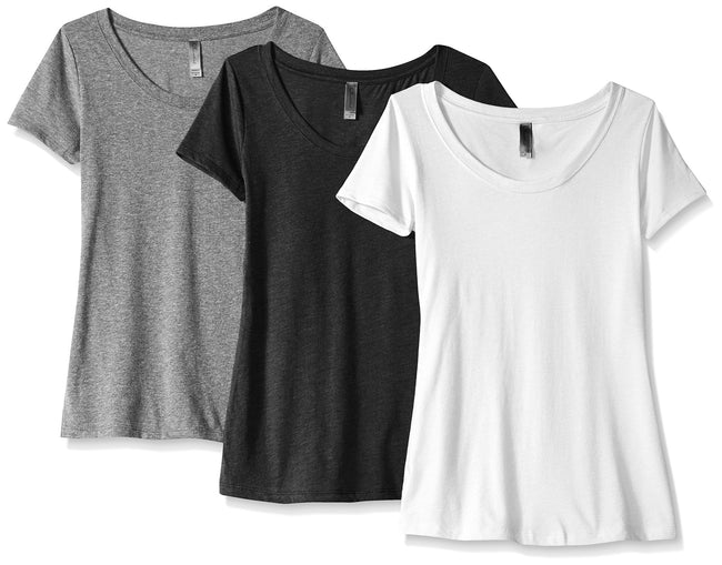 Clementine Women's Tri-Blend Scoop Neck Tee (Pack of 3) - Clementine Apparel