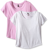 Clementine Women's Tri-Blend Scoop Neck Dolman Sleeve Top (Pack of 2) - Clementine Apparel