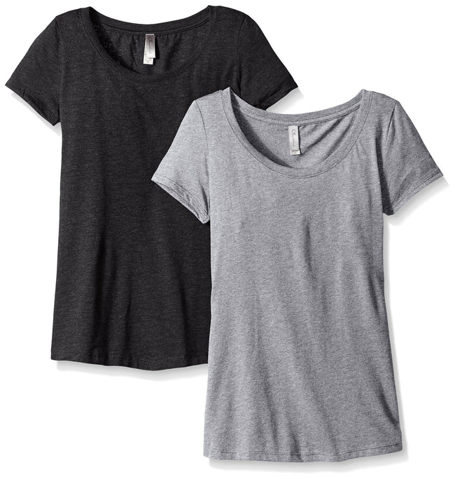 Clementine Women's Tri-Blend Scoop Neck Tee(Pack of 2) - Clementine Apparel
