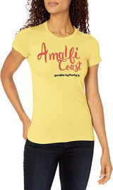 Marky G Apparel Women's Casual Short Sleeve Crewneck Tops Slim Fit T-Shirt with Amplify Coast Printed - Clementine Apparel