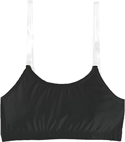 Clementine Apparel - Girls Clear Detachable Straps Dance Bra Unpadded