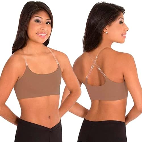 Kids Nude Bra Top With Clear Straps